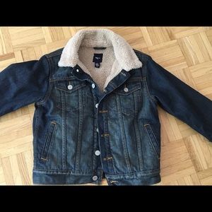 Gap Denim Jacket with Sherpa Lining